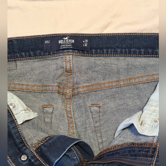 Hollister Slim Straight Jeans Mens 31x32 Epic Flex Medium Wash Stretch Denim - Picture 4 of 9